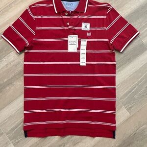 Chaps Red Striped Men's Polo Shirt